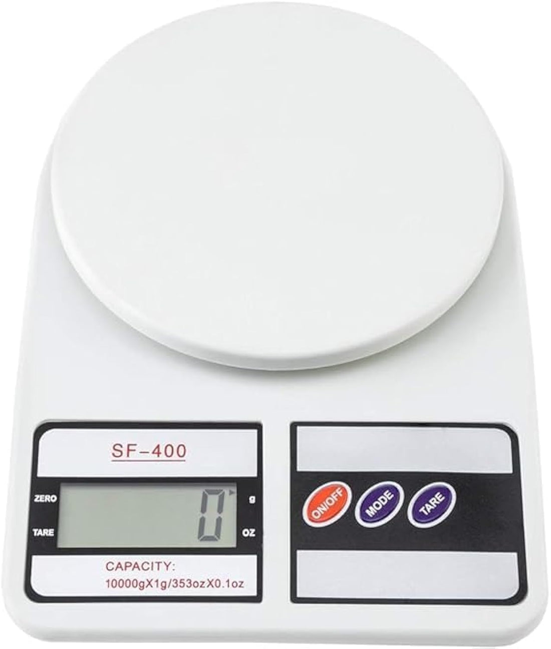 Electronic Digital Kitchen Scale - SF-400-10KG, 10KG, White
