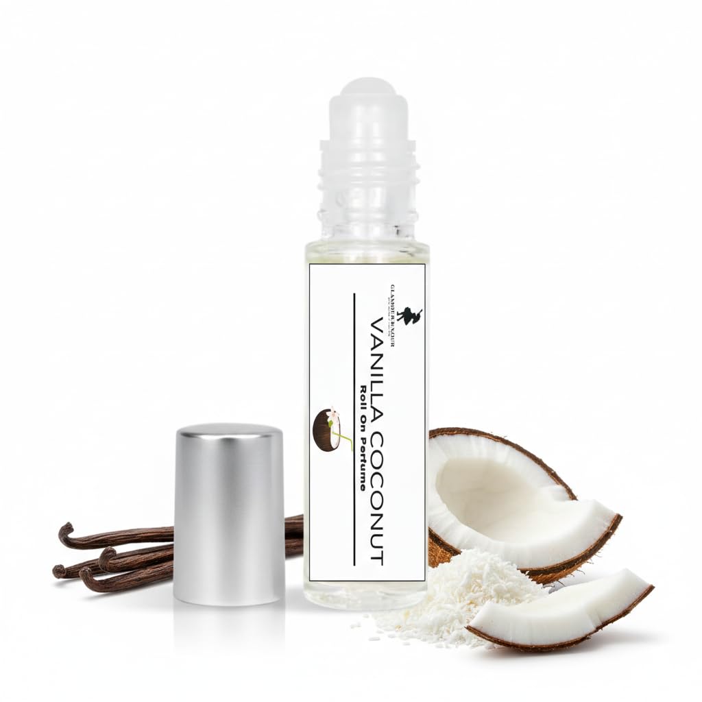 Glamour D Nour Vanilla Coconut Roll on Perfume 8 ml, Transparent
