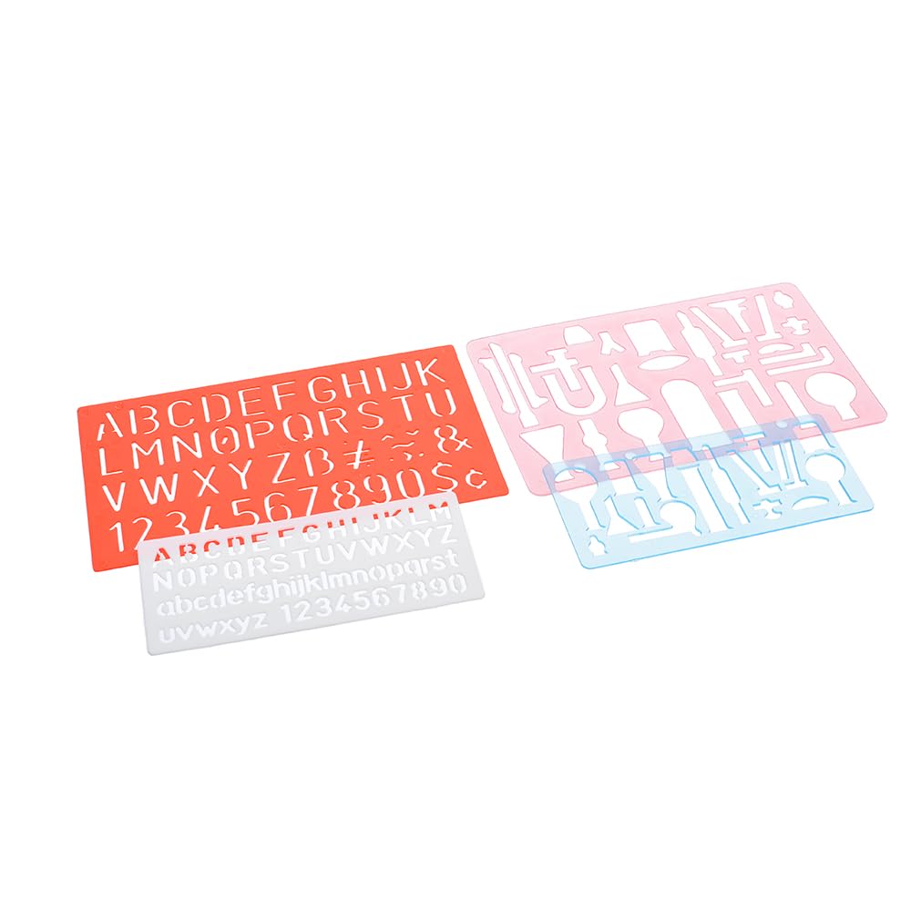 Elmaayergy ABC63 Plastic Ruler With Scientific Shapes With Durable Material, Suitable For School And Home