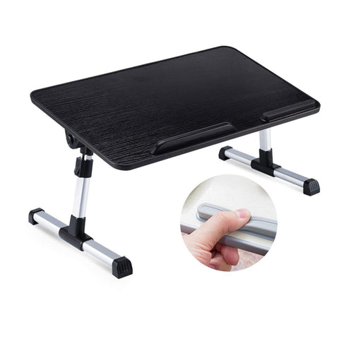 HOSL Adjustable Laptop Shelf Tablet Computer Desk Laptop Stand Foldable Notebook Table Shelf Portable Reading Table Homework Desk Dinning Table … (Black, No Fan)