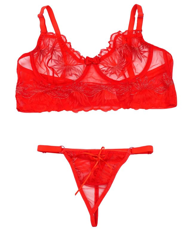 Luna Women’s Inner Lingerie Set with Lace Satin