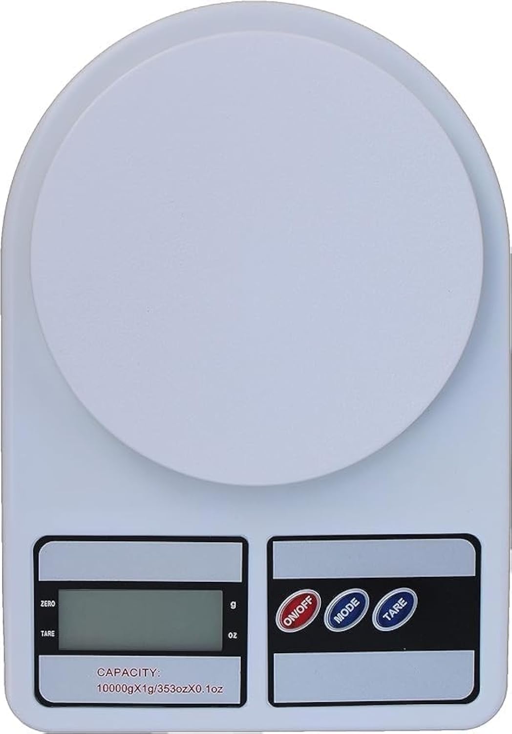 beatXP Kitchen Scale Multipurpose Portable Electronic Digital Weighing Scale | Weight Machine With Back light LCD Display | White |10 kg | 2 Year Warranty