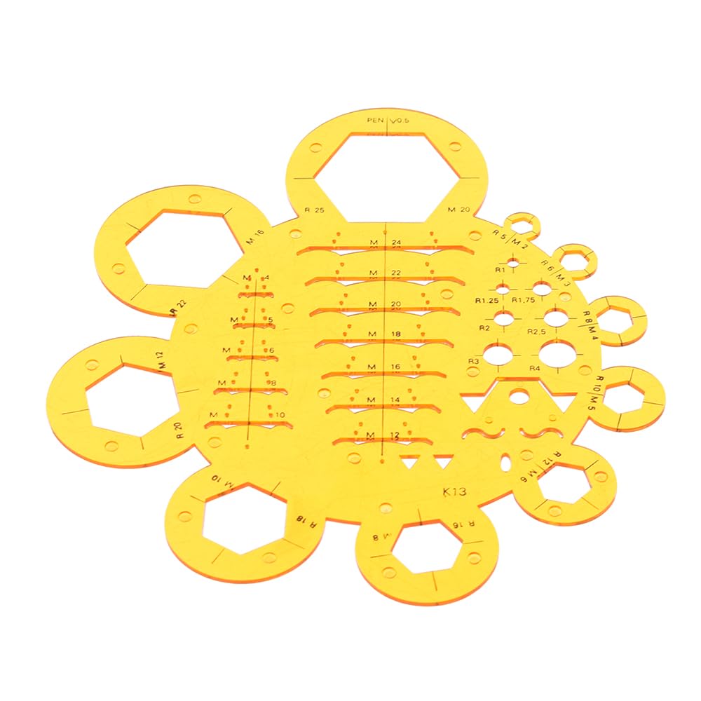 Elmaayergy EM9 Plastic Circule Ruler With Durable Material, Suitable For School And Home