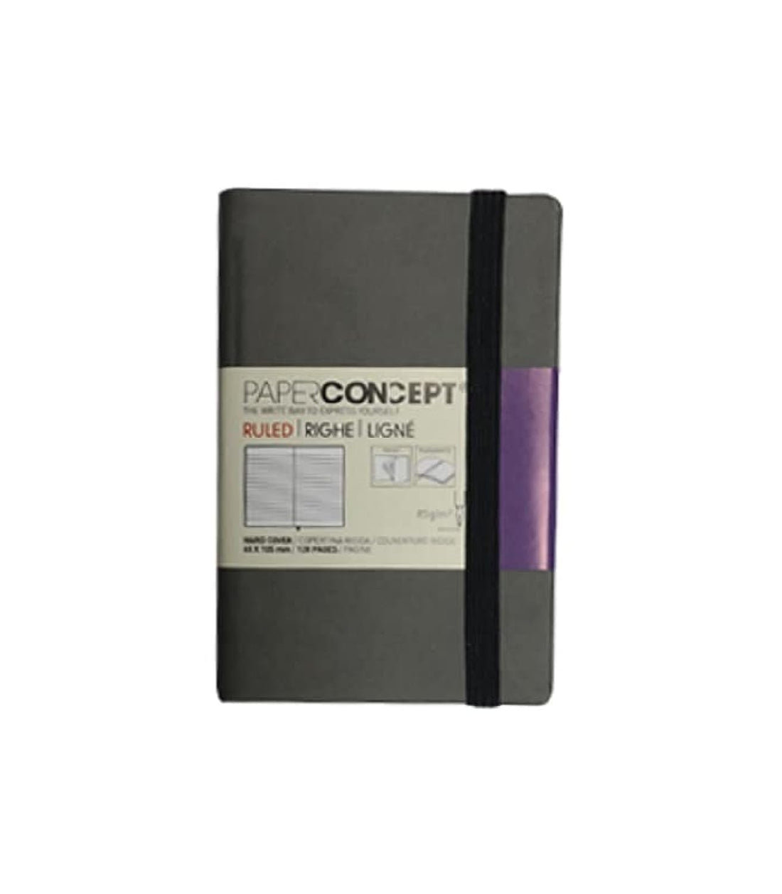OPP PAPER CONCEPT 10.5 x 6.5 cm Soft Cover Executive Notebook - Pastel Colors - Light Gray