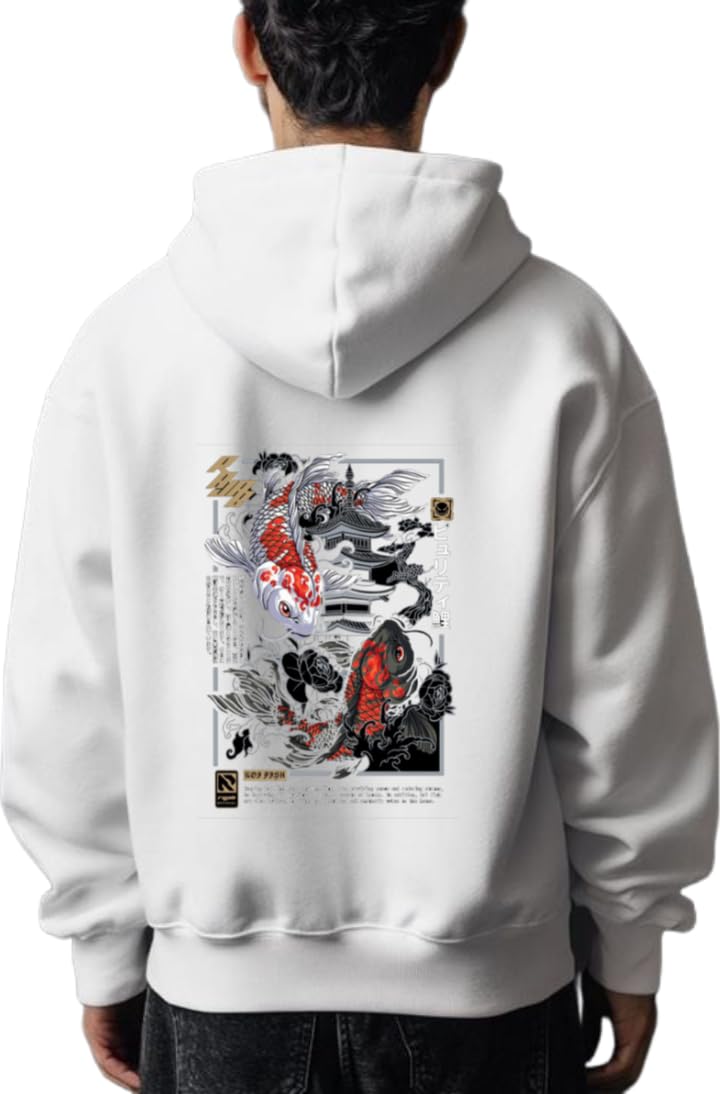 Purity Koi Hoodie Back White