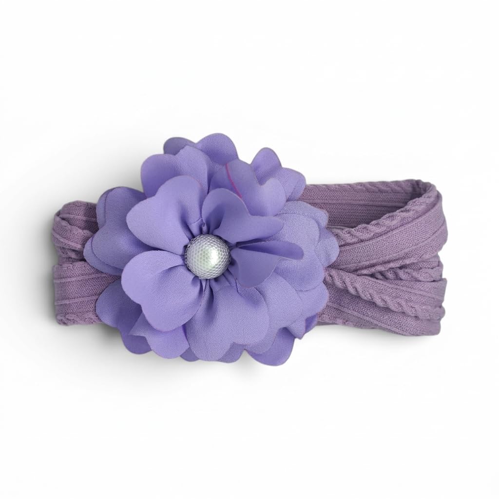 Catch Up Kids Flower Hair Bandana for Girls – Cute Floral Headband for Children, Soft Comfortable Fabric, Lightweight Breathable Design, Stylish Daily Hair Accessory & Gift Idea(blue)