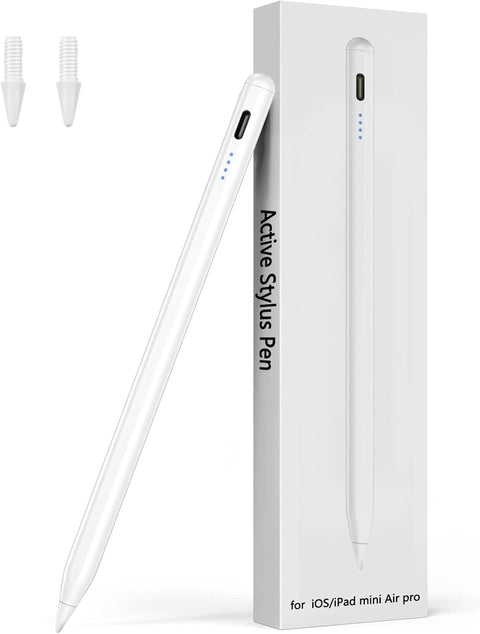 Stylus for iPad Pencil 6th/7th/8th/9th/10th, Air 3th/4th/5th, Mini 5th/6th, Pro 11/12.9 inch, Pen with Palm Rejection & Tilt Sensitivity, Magnetic and USB-C Charging