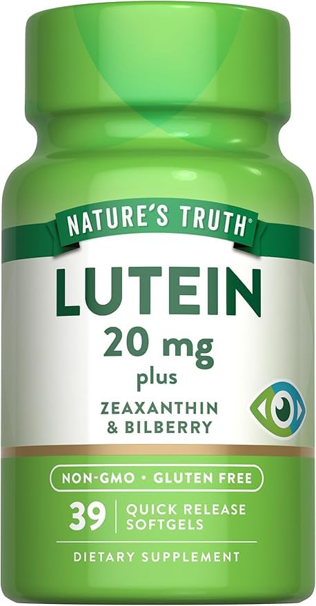 Lutein 20 mg plus Zeaxanthin & Bilberry – 39 Softgels