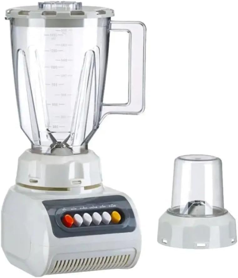 Electric Blender 400W - 1.5L Jug + 2 Spice Mills Stainless Steel Blades 5 Speeds Heat Resistant