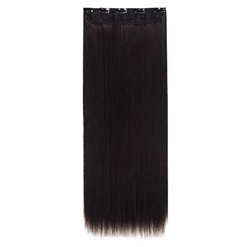 Fashion Dark Brown Long Straight Clip in Hair Extension