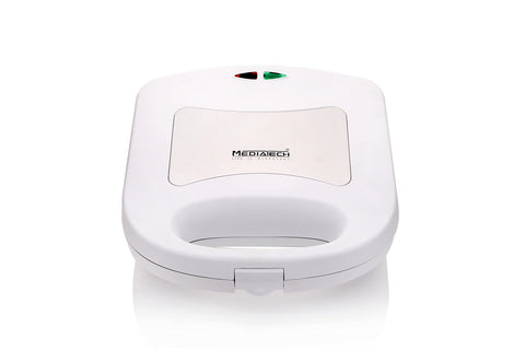 MediaTech 3 in1,Grill, Waffle, Toasted Sandwich Maker, 700 Watt, Double-Sided Heating, Easy-Clean Non-Stick Coating,MT-206 -White(2 Years Warranty)