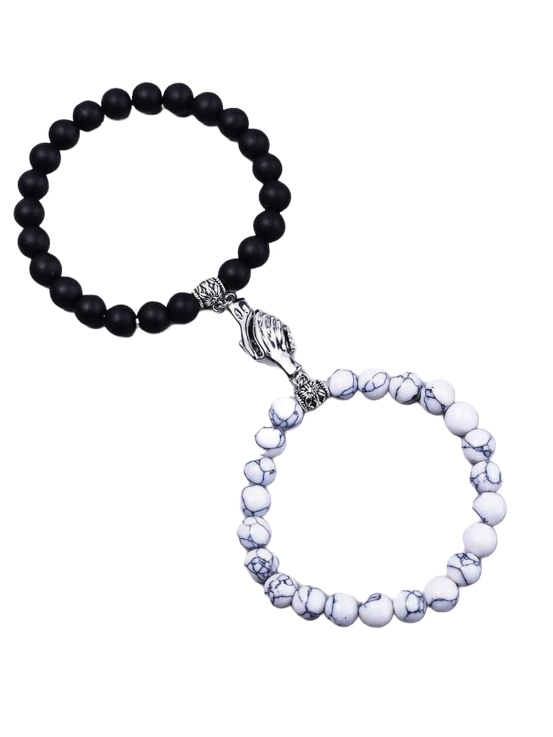Couples Pendant Friendship Chain Necklaces and Bracelets for Women Mens Boys Girls No magnet Necklaces Best Gift for Girlfriend Boyfriend Birthday Sister Valentine's