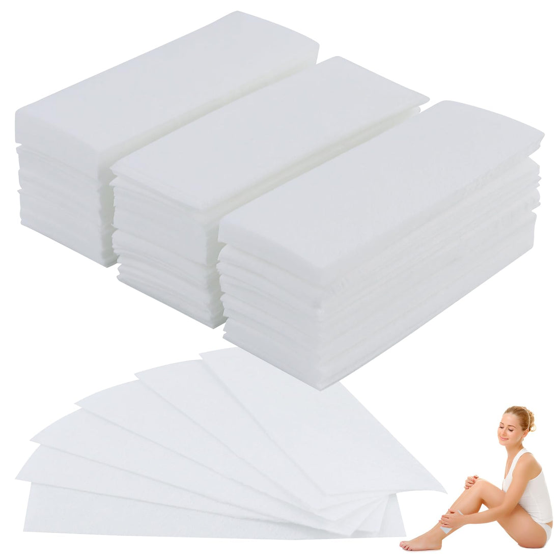 HENGBIRD 500pcs Hair Removal Strips, Non-Woven Waxing for Hair Removal, Smooth Waxing Tnt Wax Removal for Facial Hair Removal, Wax, Bikini