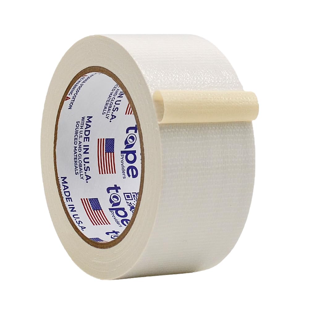 WOD Tape DTC10 Advanced Strength Industrial Grade White Duct 2 inch x 60 ft. Waterproof, UV Resistant For Crafts & Home Improvement