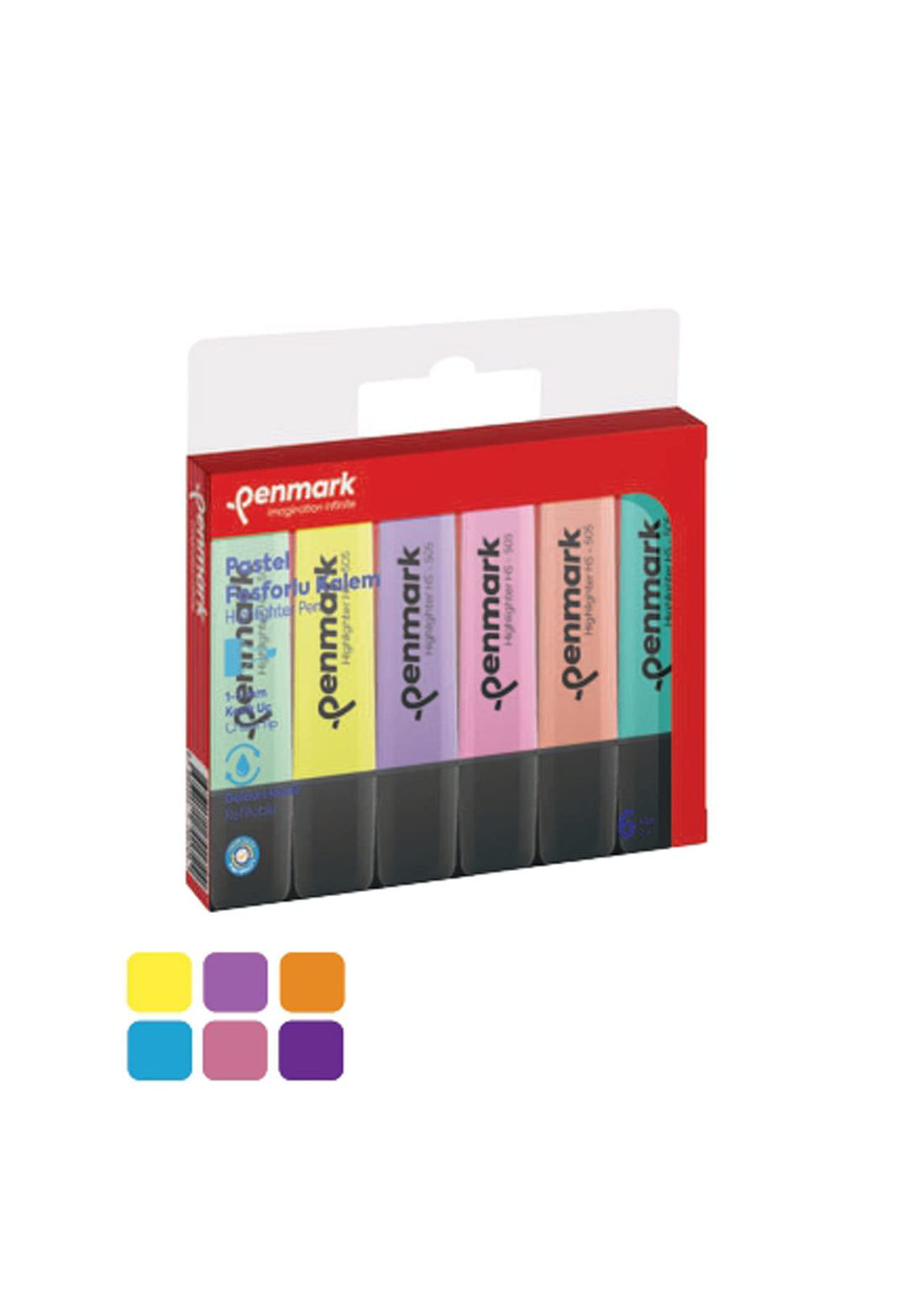 PENMARK Pastel Higlighter box of 6