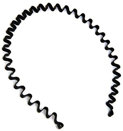 Oem unisex black metal comb sports band long hair headband black for men and women