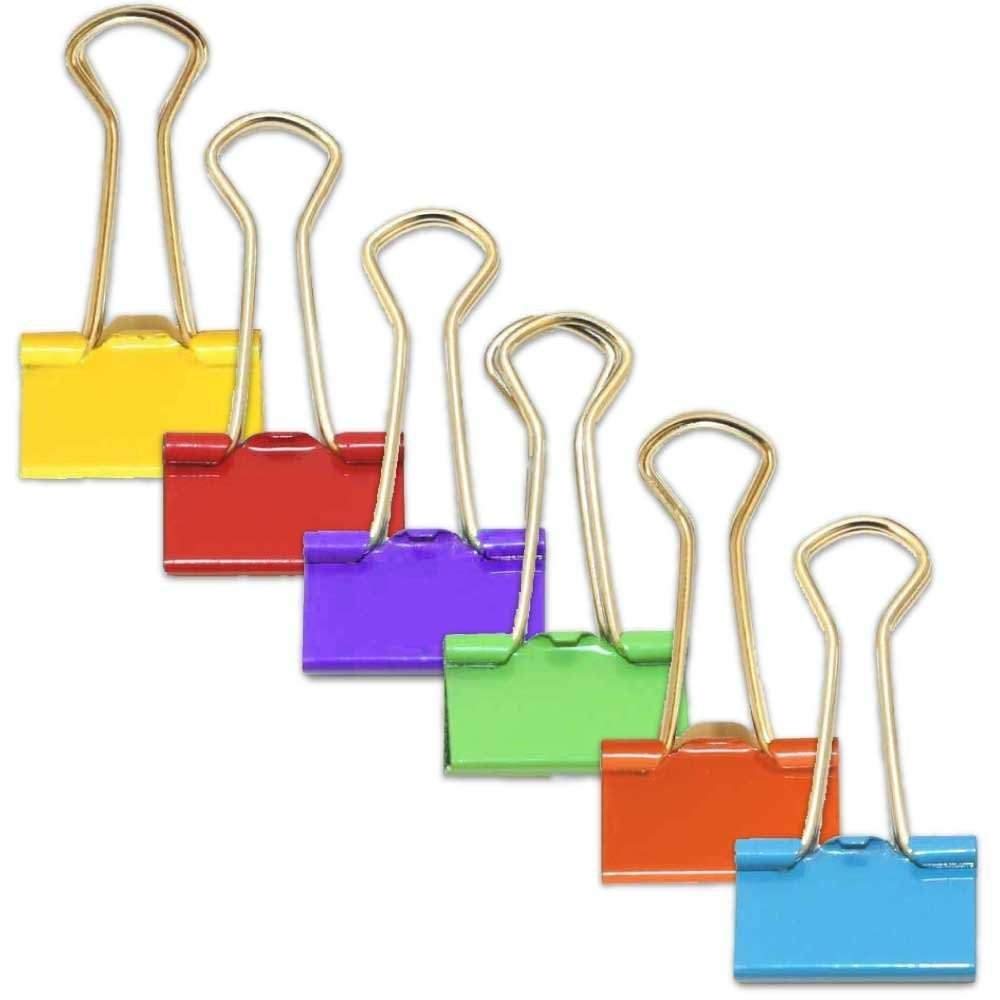 Binder Clips Multicolor 16 Pieces