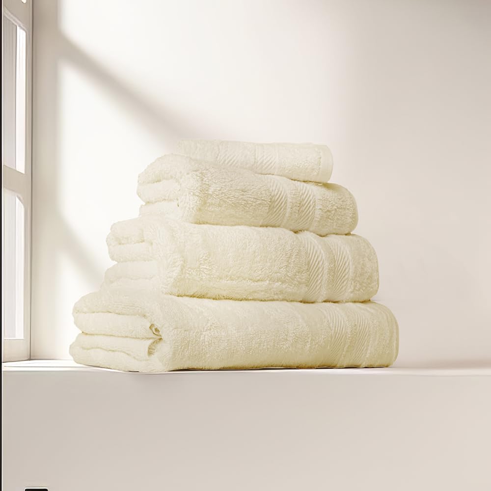 Cotton Towel model: Braid BMBO - color: Cream - 100% cotton- Size: 50 cm x 100 cm - Made In Egypt.
