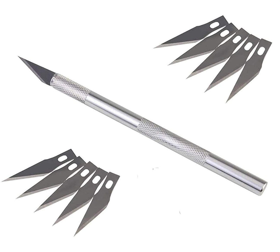 Detail Pen Cutter With 10 Interchangeable Blades For Carving and Papers Cutting
