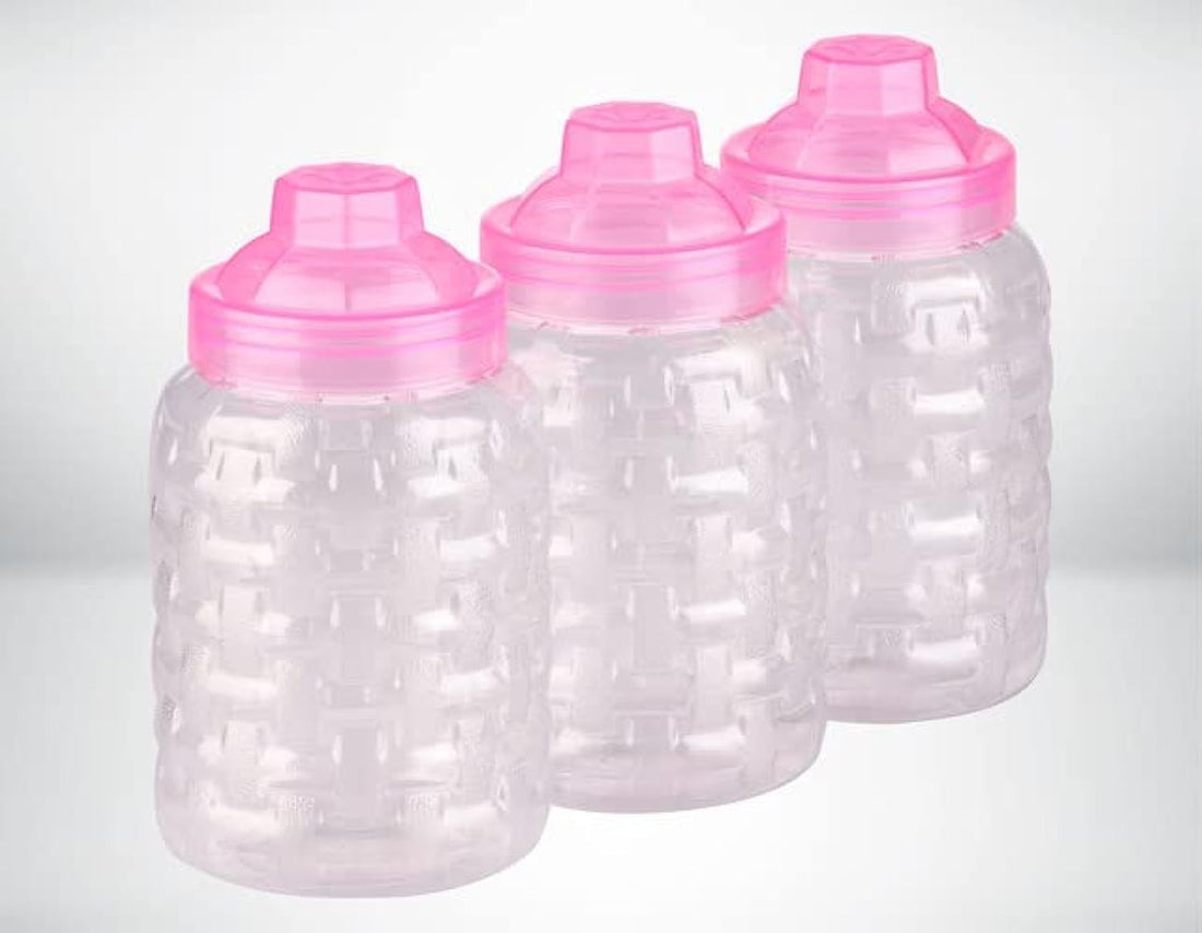 Max Plast Trio 2 Rattan Jar 8x15 Pink