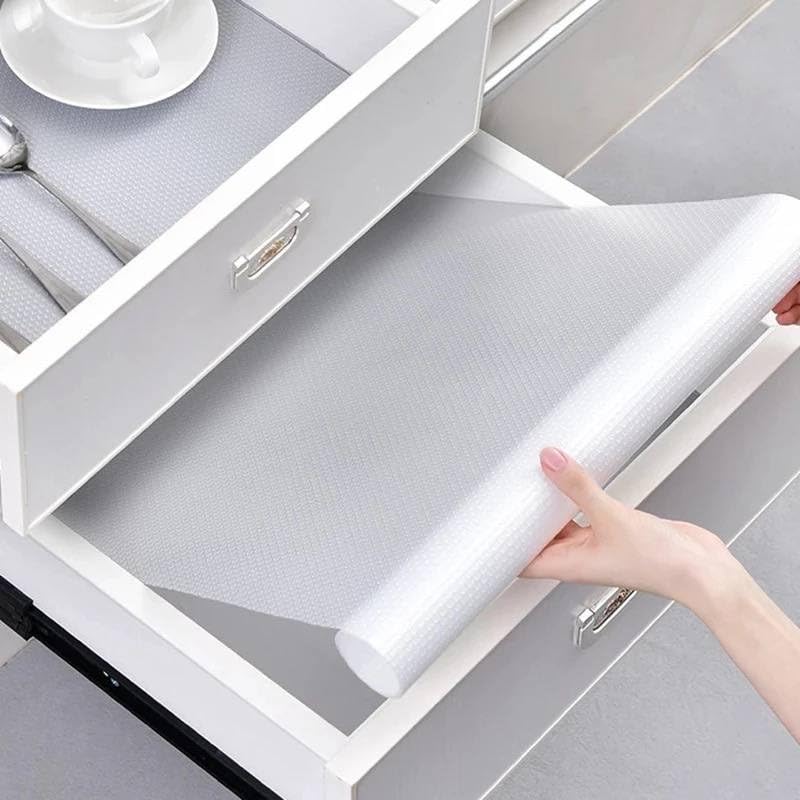 Downtown Drawer Liner Mat Non Slip Waterproof Shelf Liner Roll for Kitchen Cabinets and Drawers Cuttable Anti Slip Organizer Mat for Shelves Fridge Desk Protection Easy Clean Durable Design
