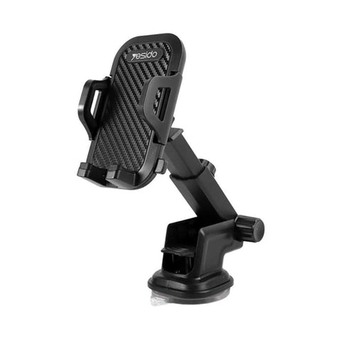 Yesido c23 universal car mobile holder adjustable automatic clip stand dashboard windshield gps car mount bracket sucker mobile phone holder mobile support