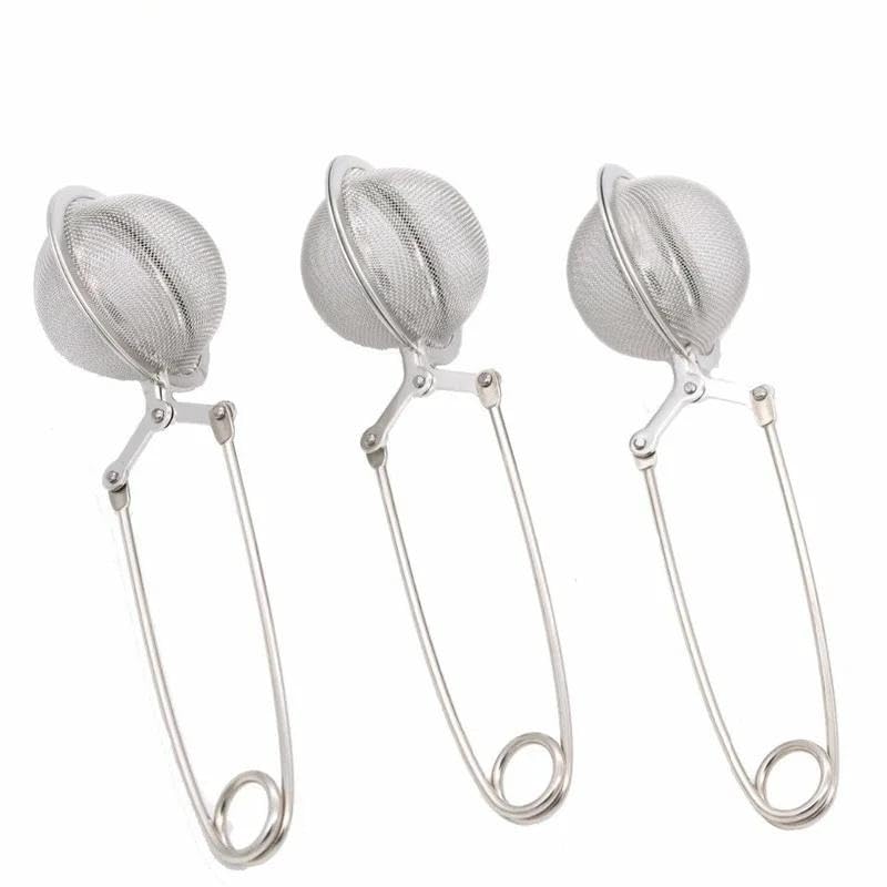 Herb Sifter Steel Ball Sifter with Scissor Handle for Pressing Loose Tea and Herbal Mix, Perfect for Brewing Tea, Nutritious Beverages and Culinary Art, Now Exclusive in Al-Israa (Three Pieces))