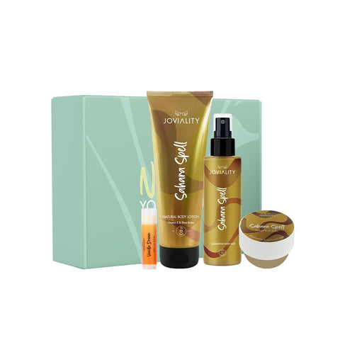 Sahara Glow Kit - Sahara Spell - Body Lotion + Body Mist + Body Butter + Lip Balm - Amber & Vanilla