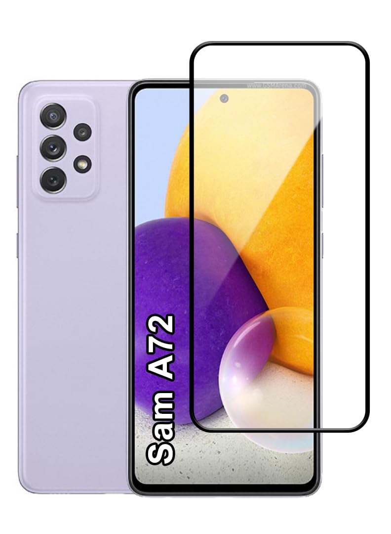 Screen Protector For Samsung Galaxy A72 9H Hardness Tempered Glass Film, Bubble Free Easy Installation, Full Coverage, Anti Scratch And Touch Sensitive