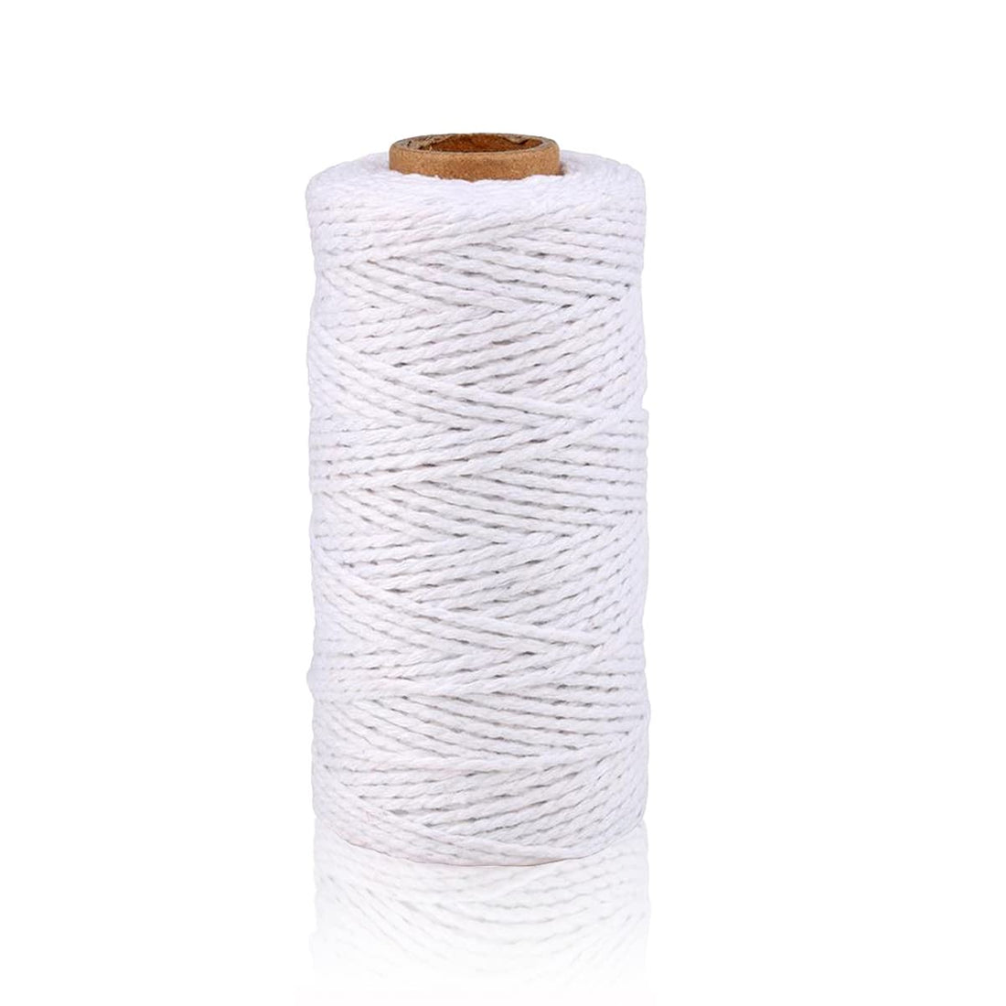 2mm White Cotton String, 100M Cotton Bakers Twine for Gift Packaging, DIY Arts and Crafts, Gardening, Cooking, Tying Meats, Butchers Twine, Baking, Scrapbook, Home Decorations and Christmas Ornaments