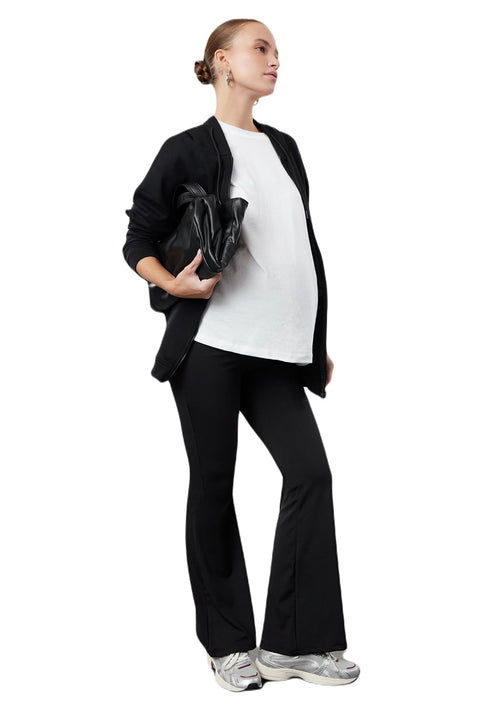 Trendyol Woman Black High Waist Adjustable Tummy Panel Maternity & Plus Size Leggings TBBAW25BV00001 Plus Size Leggings