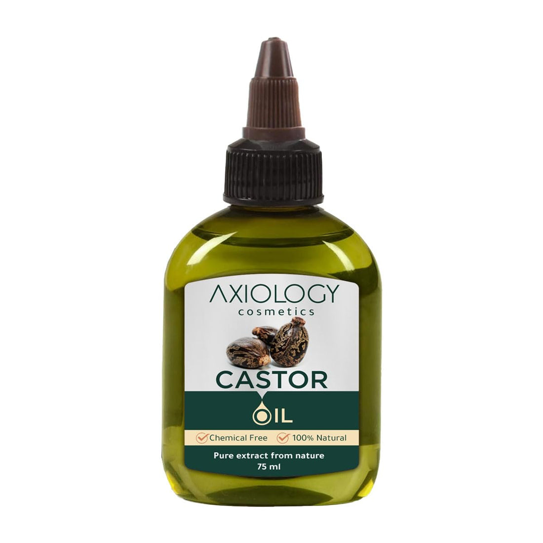 Axiology Castor Oil, 100% Natural Pure Castor Extract, Chemical-Free, 75 ml