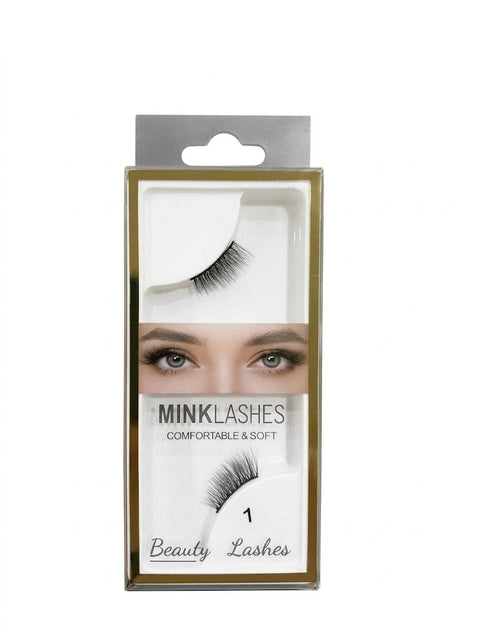 1 PAIRS 3D HALF Faux Mink False lashes | Reusable Lightweight & Natural Looking HALF Eye Makeup Look (N-1)