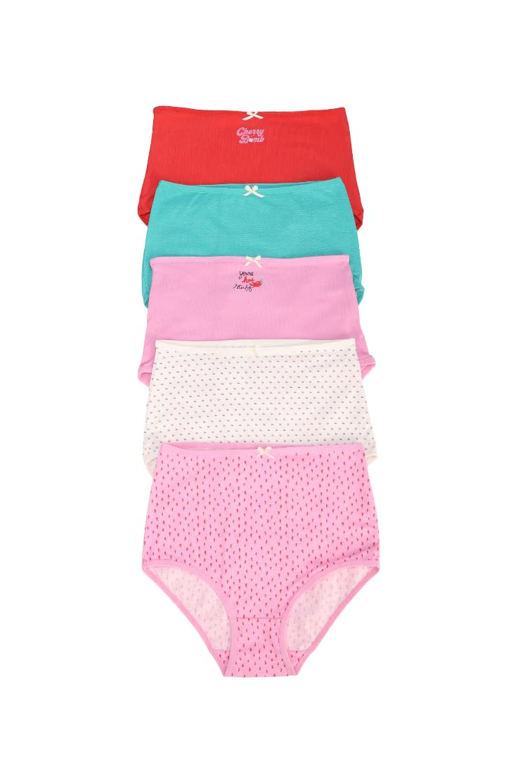 CARINA Womens Pack of 5 Colored Full Brief Panties Underwear (pack of 5)