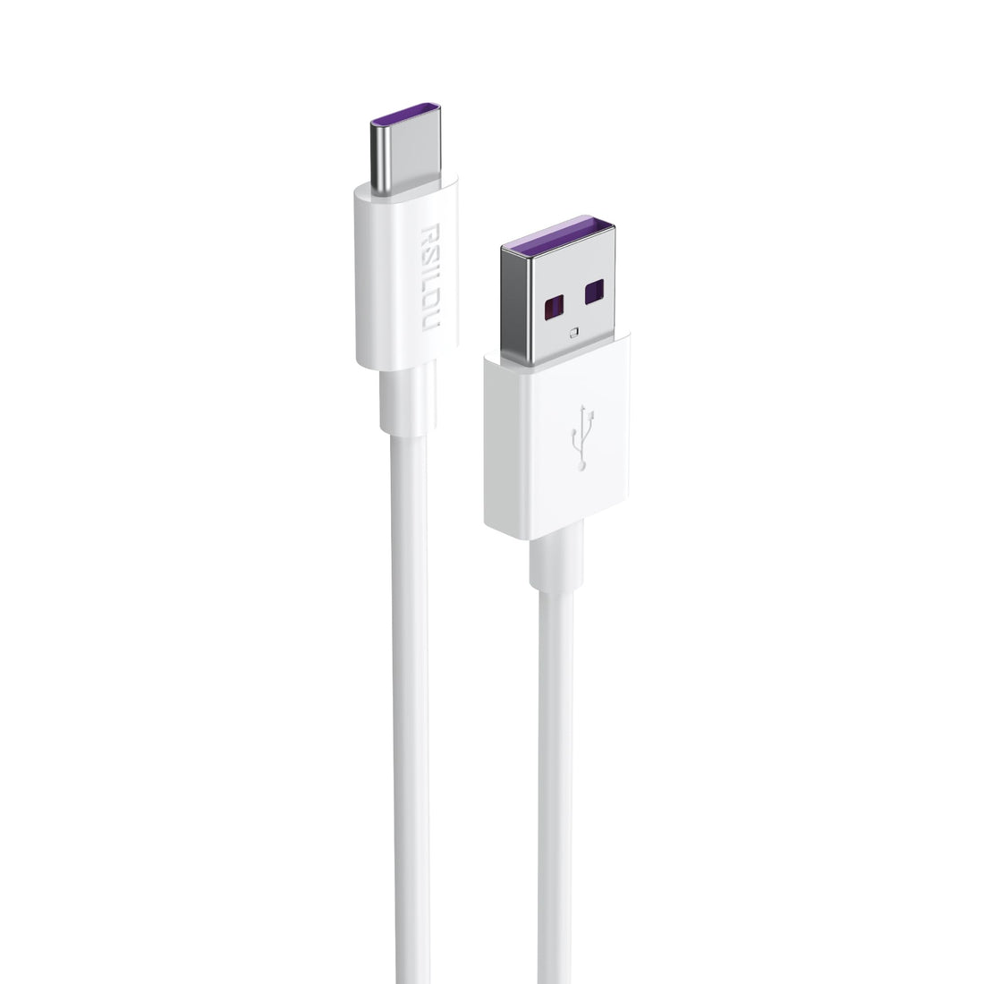 Rsilou R2009 USB-C to USB-A Cable, 120W, High Durability and flexible, Fast charging and data cable, 1M, 3A, Transmission Copper 163 Wires, Tangle and Entanglement free white | 12 Month Local Warranty