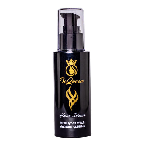 Be Queen Hair Serum for All Hair Types 100ml – Anti-Frizz, Shine & Smoothness, Split Ends Repair, Lightweight Leave-In Treatment.