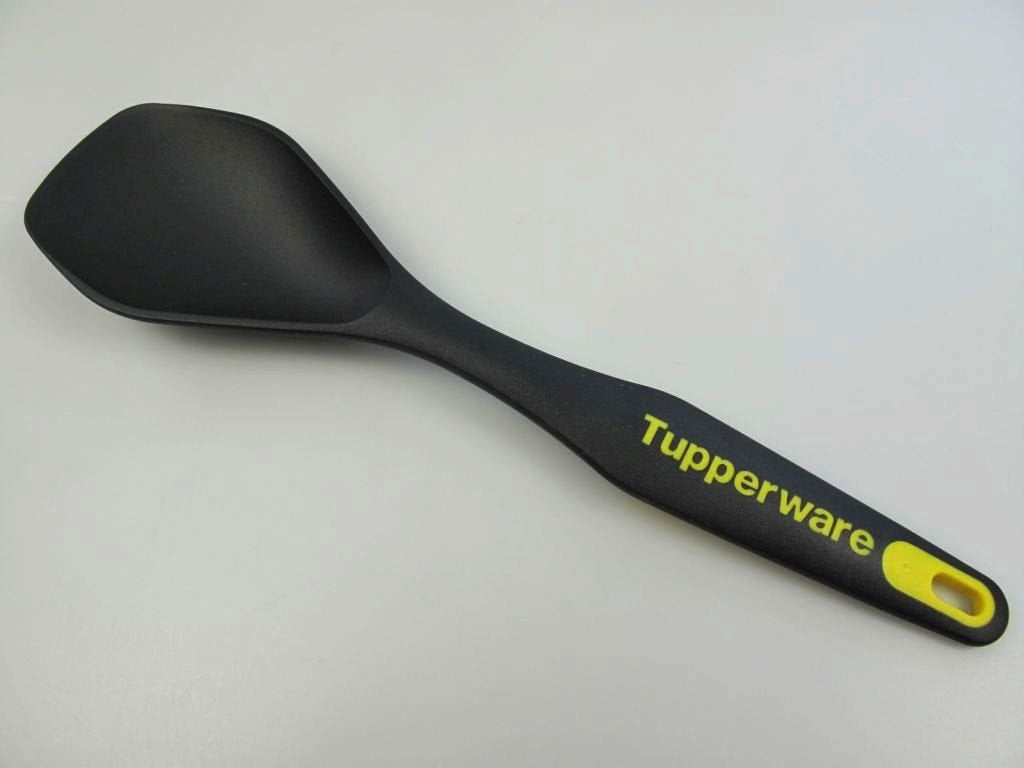 Tupperware Handy Serving Spoon Black and Yellow D166 Serving P 21054