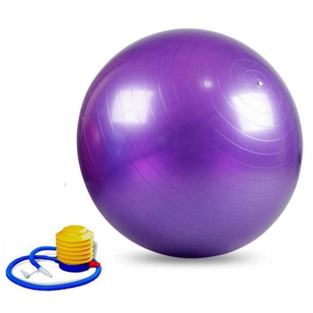 95cm Large Anti Burst Yoga Swiss Ball Exercise Gym Fitness Pregnancy Birthing Purple