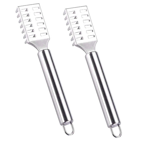 Bukela Fish Scales Scraper Stainless Steel Grip Handle Fish Scale Scraper Fish Scale Remover Fish Scaler for Fast Scales Peeling 2 Pcs