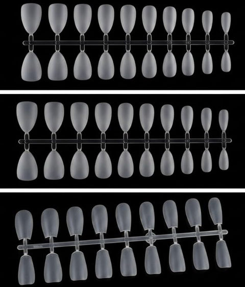 Fake Nail Tips 180 PCS Soft Gel Nail Tips Clear No Creases Half Matte False Nail Extension Full Cover Nail Tips Press on Nails for DIY Nail Art, 12 Sizes-3 SHAPE