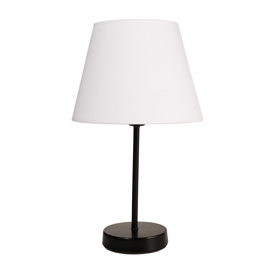 El Rawda Lighting - Elegant White Metal Table Lamp with Unique Fabric Shade - RL-TL-B-038