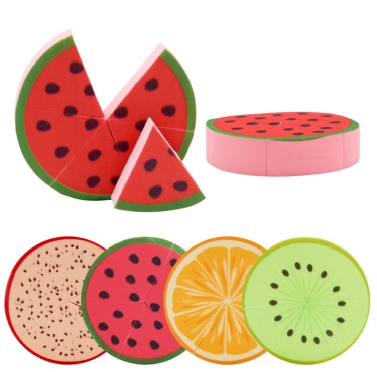 Fruit Shaped Powder Puff - Soft Velour Triangle Makeup Sponge for Loose & Setting Powder, Cosmetic Foundation Beauty Sponge, Stocking Stuffer Gift for Women (KIWI)-1PC