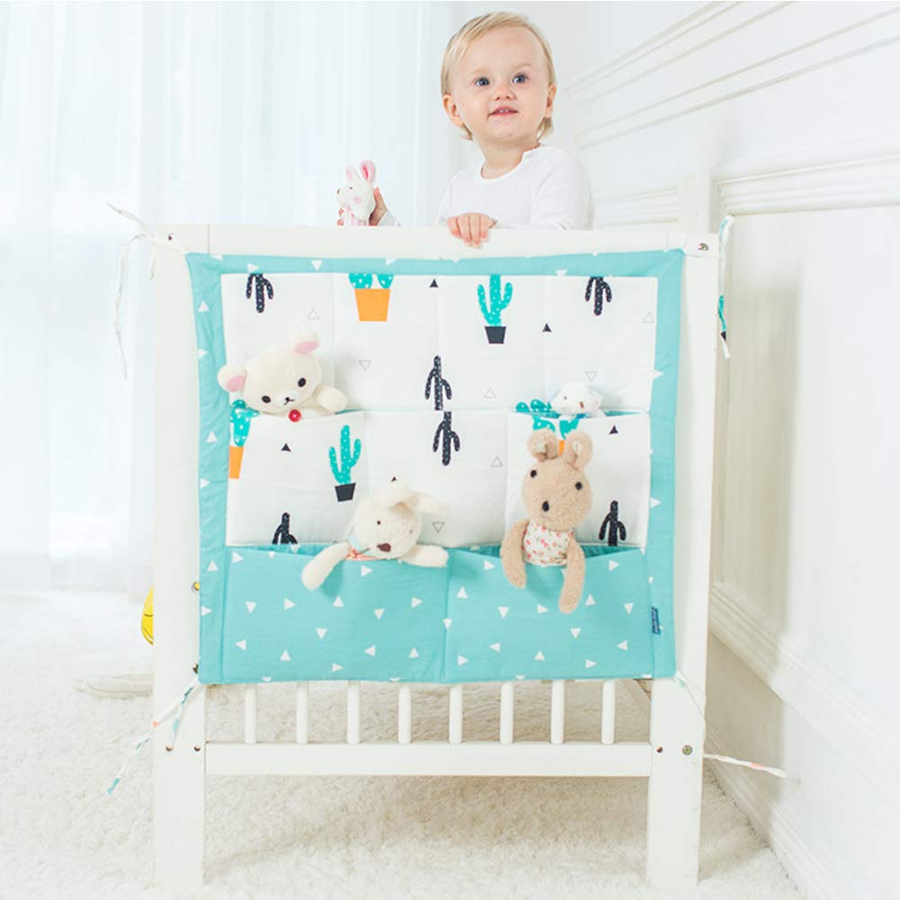 Moro Moro 3 Nursery Organizer Hanging for Cot Bed, Baby Bed Pouch Storage Bag, Multifunction Diaper Tidy (5)