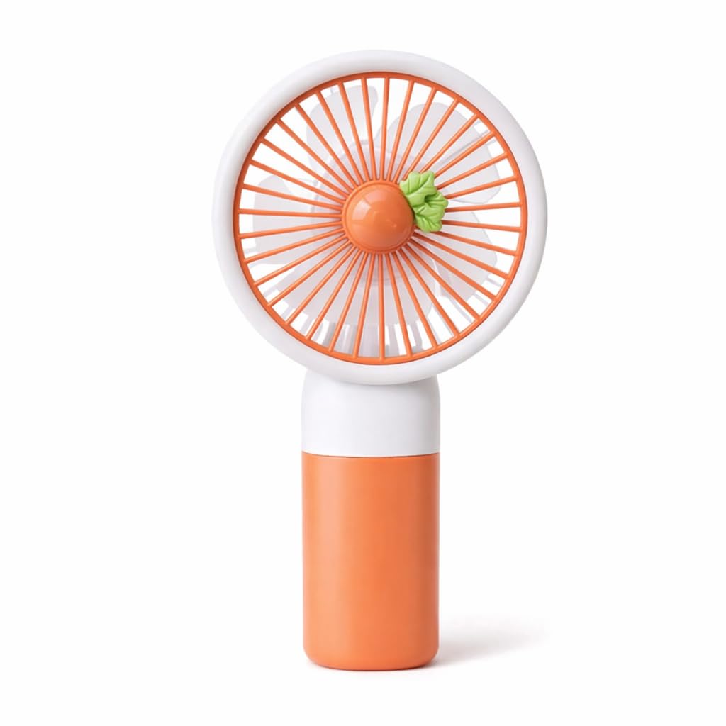USB Mini Portable Fan with Phone Stand, Cute Fruit Handheld Cooling Fan, Compact Personal Fan for Desk Office Travel Outdoor Summer