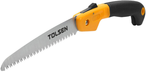 Tolsen Pruning Saw 180 MM - Sharptooth Hand Saw for Fine Cuts, Wood Cutting, Garden, and Carpentry - Thick Blade With Ergonomic Handle