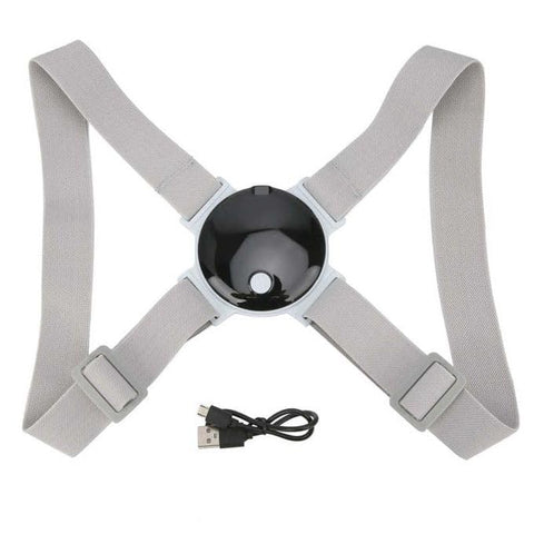 Back Position Corrector with Counter, Back Support with Smart Vibration Sensor, Posture Trainer Improves Curved Back Position, Hingelbone Prevention and Back Pain Relief (Gray)