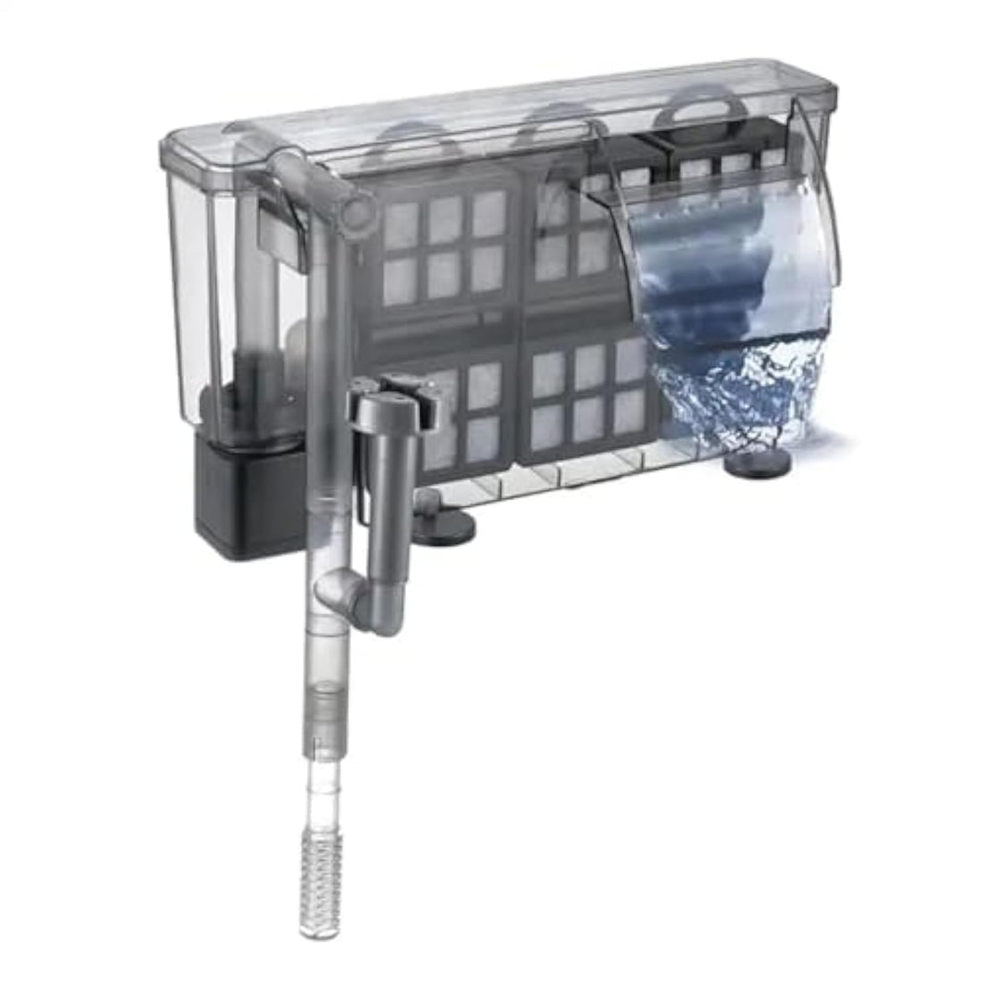 WaterBear Marine Blue Aquarium External Hang On Filter for Freshwater & Planted Aquarium (MB-405(10w, 750L/H))