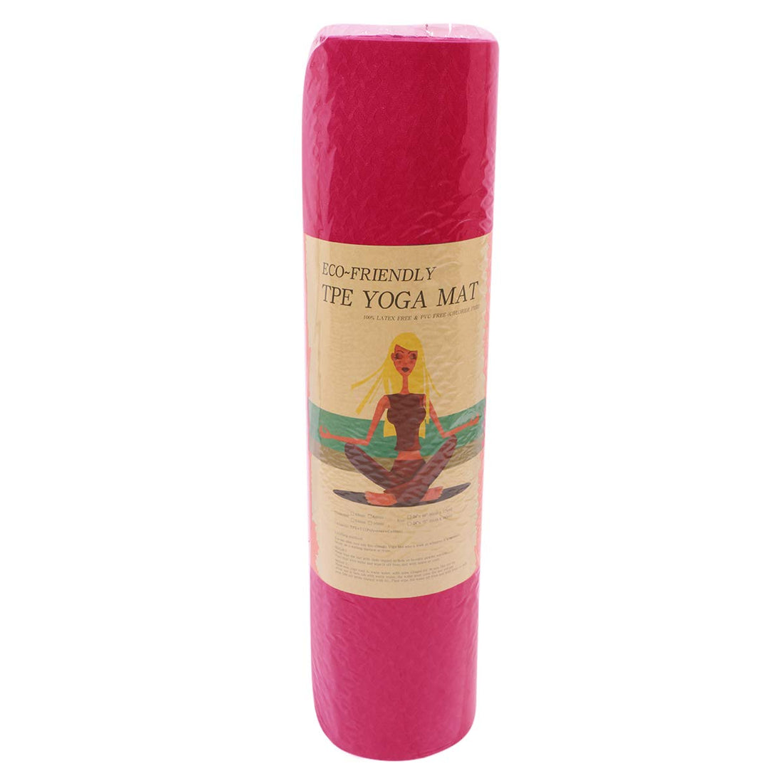 TPE Yoga Mat (8mm, AL238, Pink)