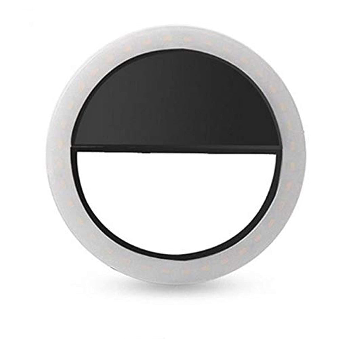 Portable Selfie Ring Light For Mobile Phone Led Flash Fill Selfie Light Lamp Camera - Black