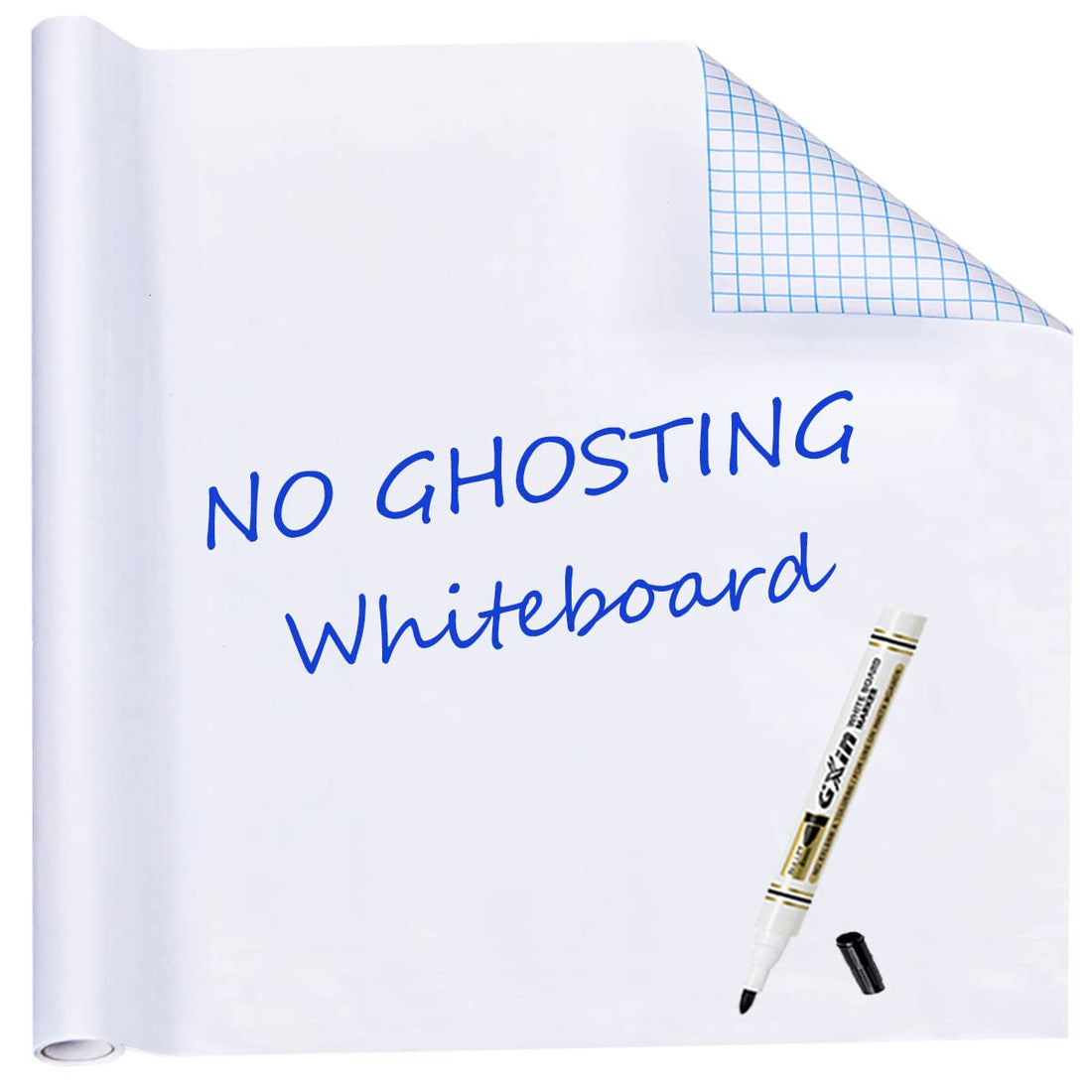 HAMIGAR Whiteboard Sticker for Wall 24" x 79" Dry Erase Board Large Wallpaper Peel and Stick, White Board Stick on Wall, Contact Paper Adhesive Poster Board Whiteboard with 1 Marker